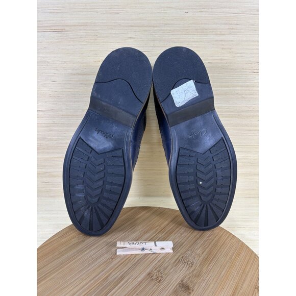 Clarks Pitney Limit Wingtip Brogue Navy Blue Leather Shoes Mens Size 8.5 - Picture 8 of 8